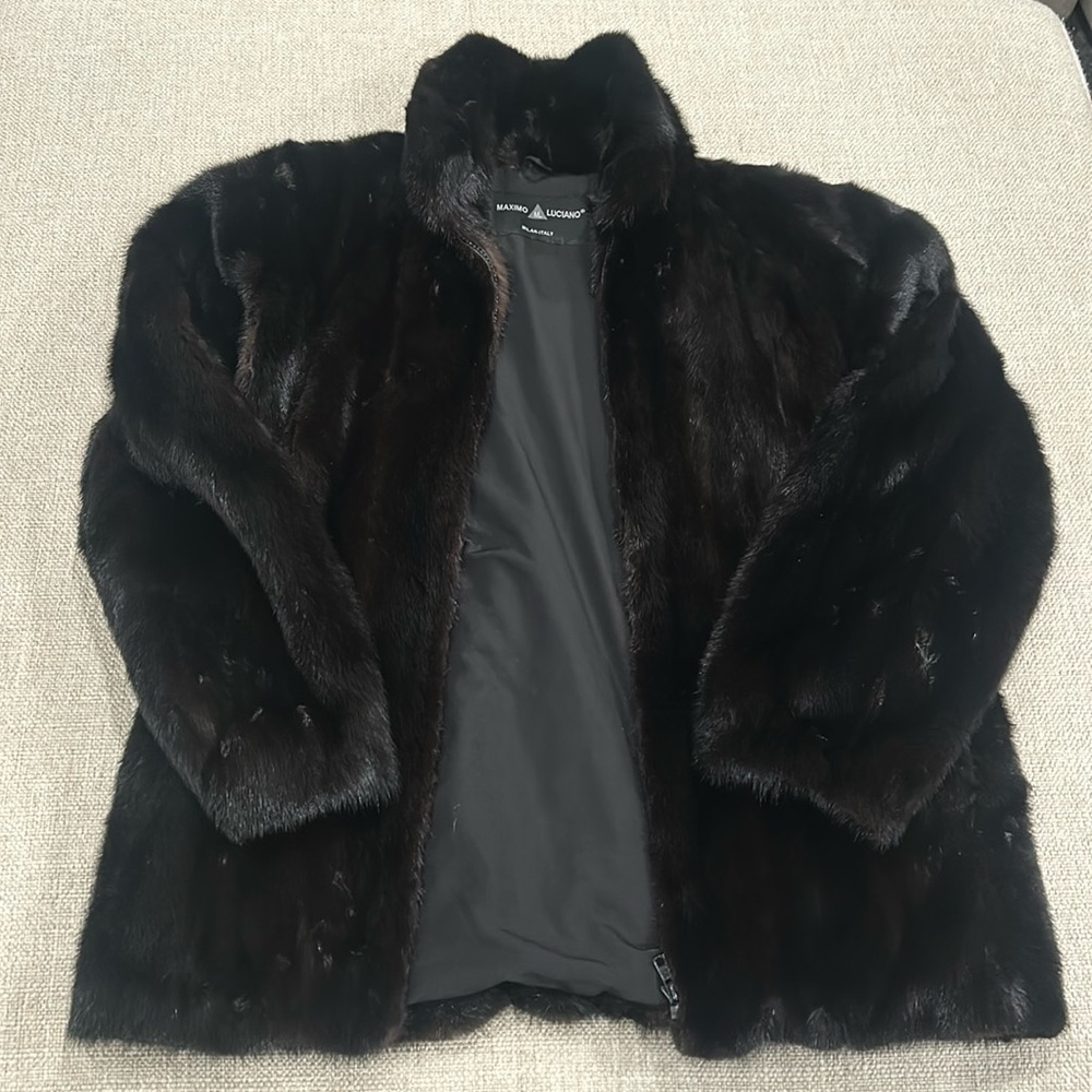 Unisex 100% mink coat made in Italy mens xs